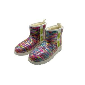 UGG Clear Mini Pixalate Pull On Booties Size 8